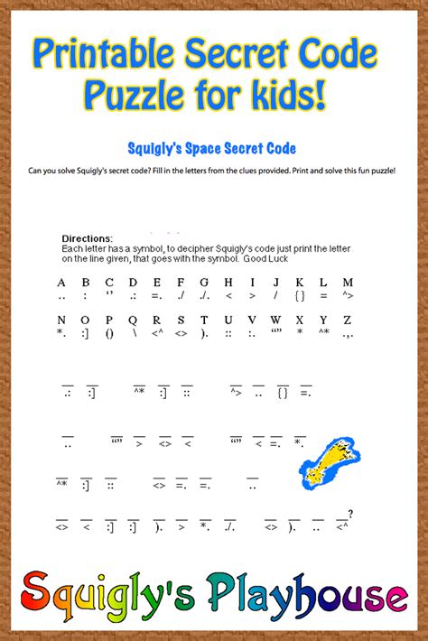 Free Printable Secret Code Word Puzzle For Kids This Puzzle Has A Free Printable Cryptograms