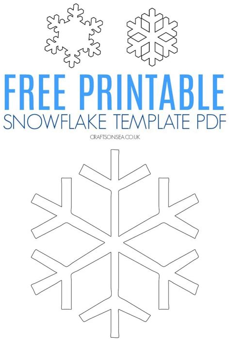 Free Printable Snowflake Template Pdf Printables Template Free