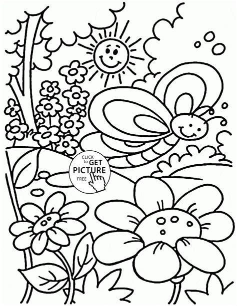 7 Free Spring Coloring Sheets for Kids