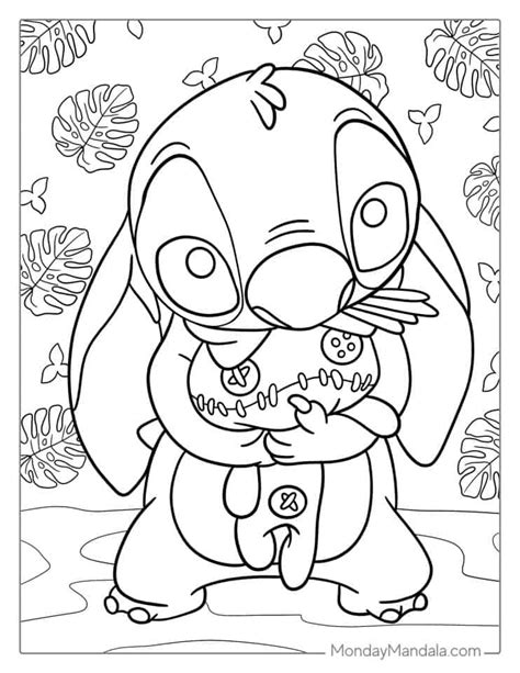 Stitch Coloring Pages Free Printables for Kids Fun