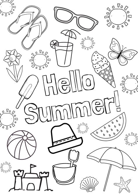 Summer Fun: Free Printable Coloring Pages for Kids