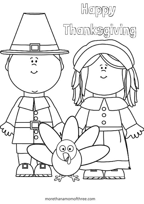 Free Printable Thanksgiving Color Sheets for Kids