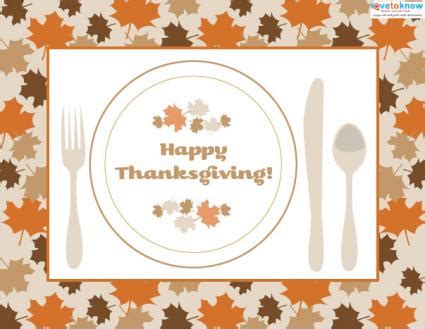 Free Printable Thanksgiving Placemats Lovetoknow