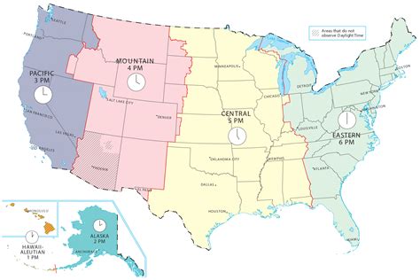 Free Printable Time Zone Map