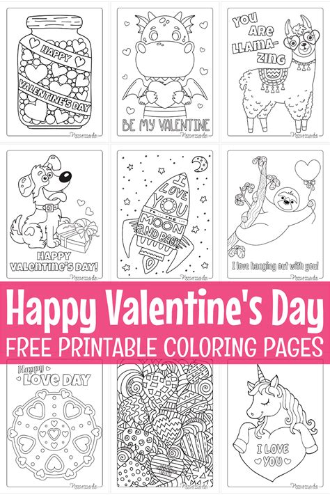 Free Printable Valentines Cards To Color