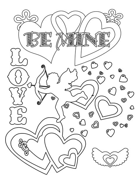 Free Printable Valentines Day Cards Coloring Pages Printables And Inspirations