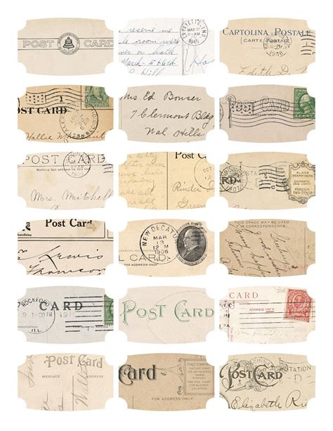 Free Printable Vintage Postcards Ephemera Sheets The Art Scavenger