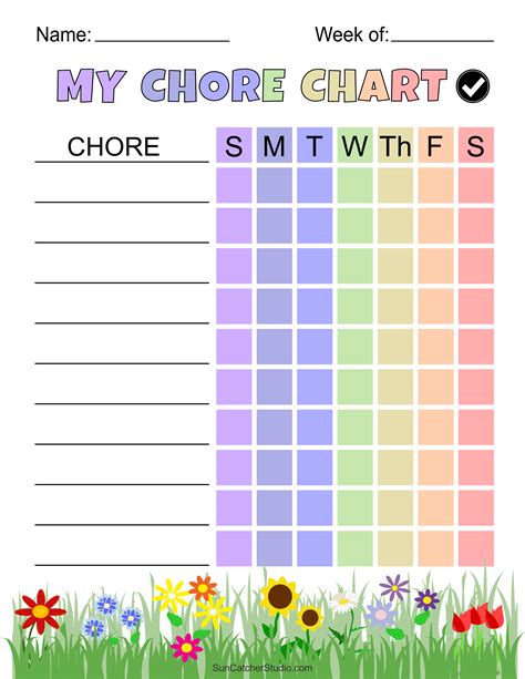 Weekly Chore List Printable for a Cleaner Home