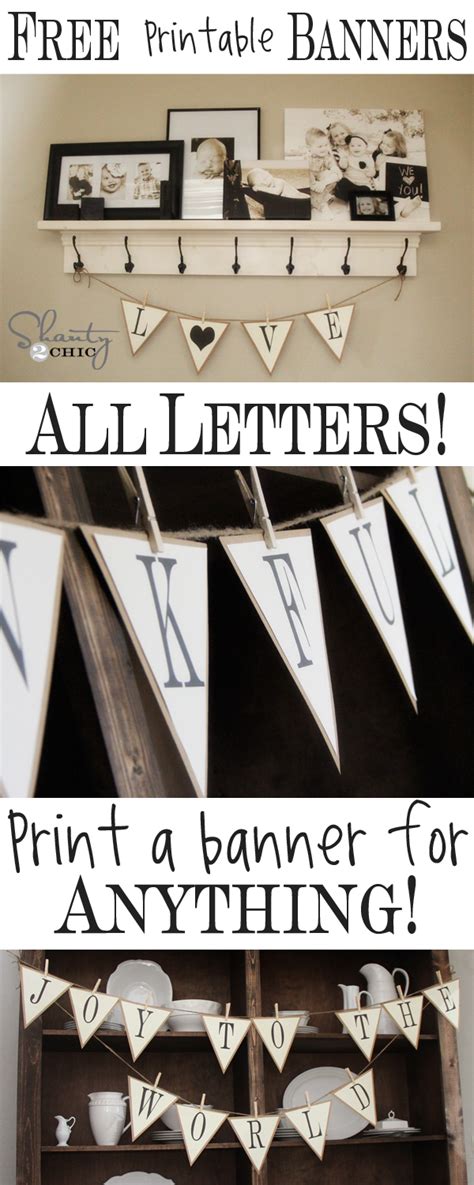 Free Printable Whole Alphabet Banner Shanty 2 Chic