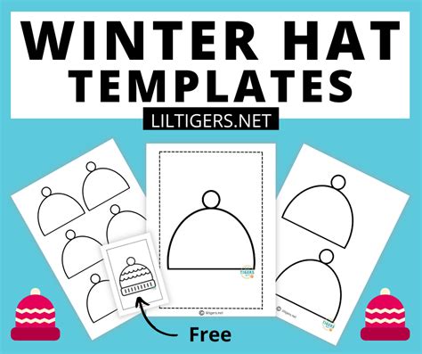 Free Printable Winter Hat Templates Lil Tigers Lil Tigers