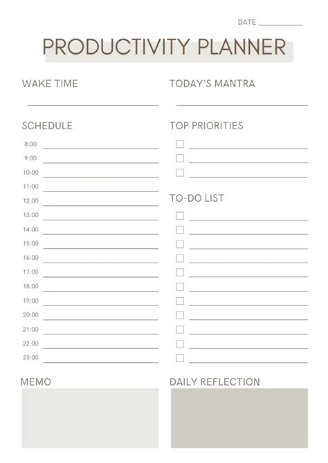 Free Productivity Templates