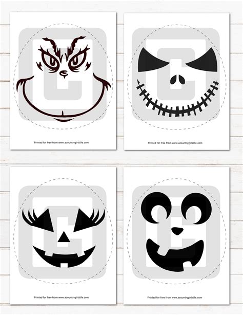 Free Pumpkin Carving Templates Printable Printables Template Free