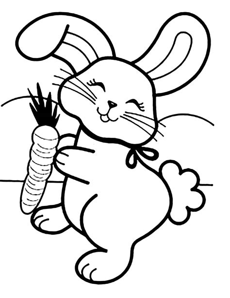 Free Rabbit Coloring Pages to Print for Kids Fun