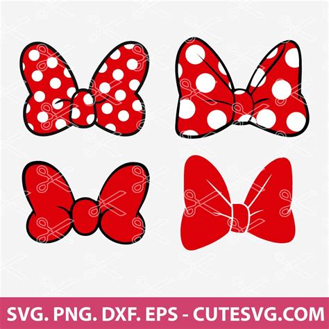 Free Red Bow Illustration Minnie Mouse Bow Tie Ribbon Bow Clip