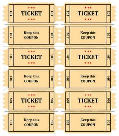 Free Sample Raffle Ticket Templates Word Templates Docs