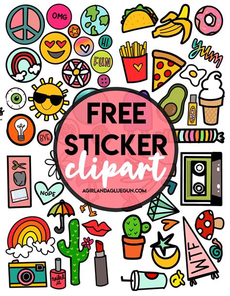 Free Sticker Printables A Girl And A Glue Gun