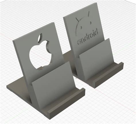 Free Stl File Phone Stand For Android And Iphone 3D Print Design To