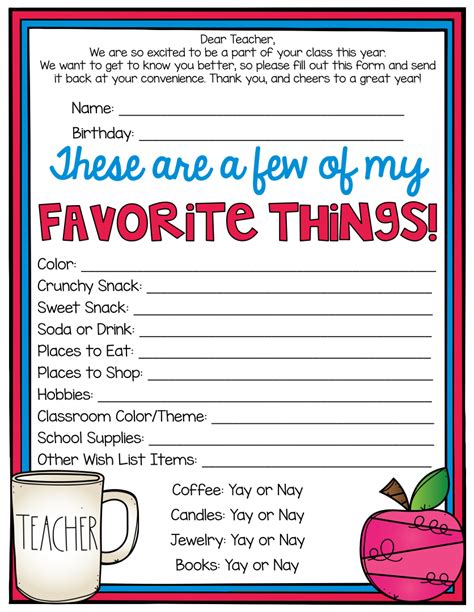 Free Teachers Printables