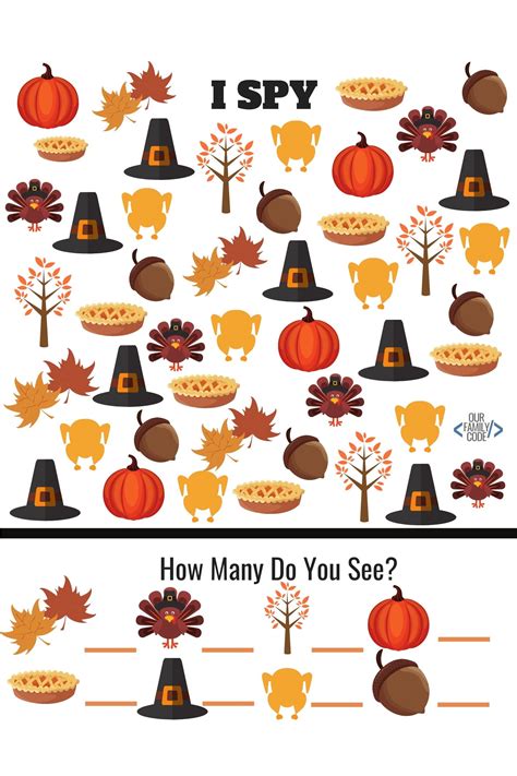 Free Thanksgiving Activity Worksheets For Kids Our Family Code