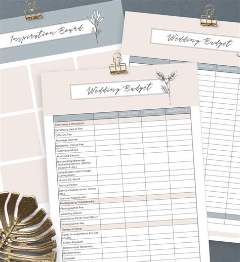 Free Wedding Organizer Printables: Plan Your Big Day