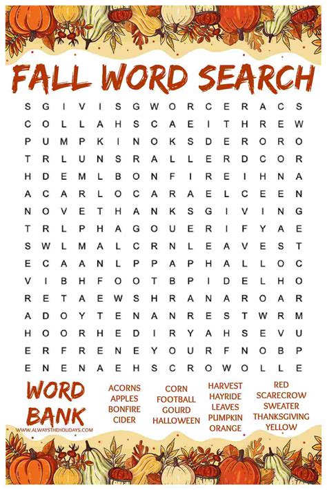 Free Word Searches Printable for Kids and Adults