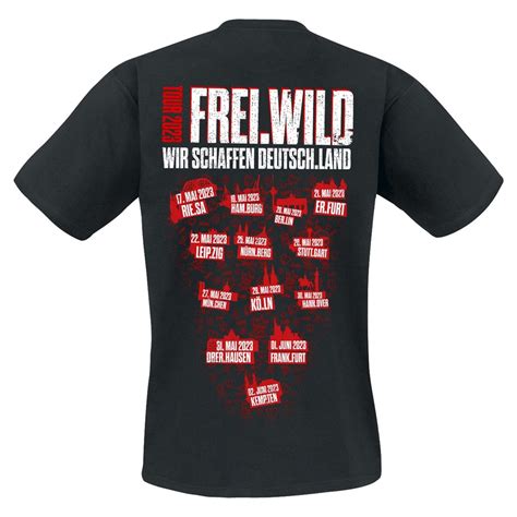 Frei Wild Wir Schaffen Deutsch Land Tour T Shirt