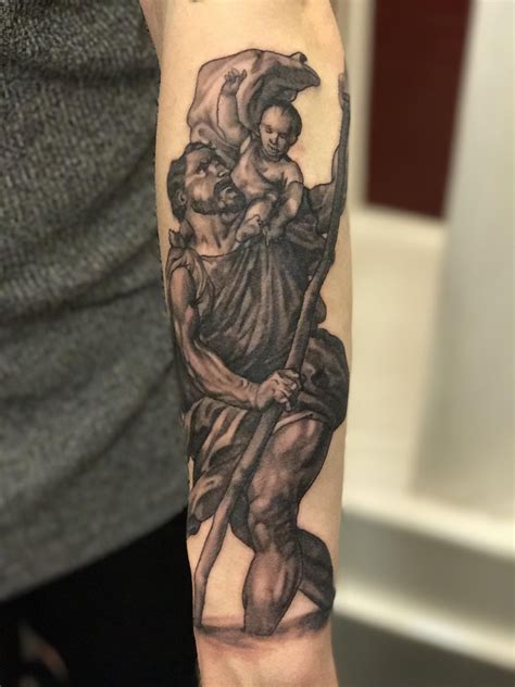 Fresh St Christopher Tattoo Credit To James Blue Cardinal Tatuaggi