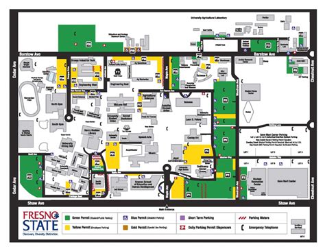 Fresno State Campus Map United States Map