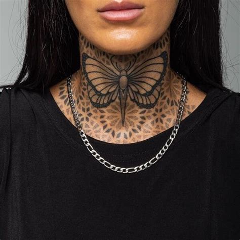 Front Neck Tattoo Women