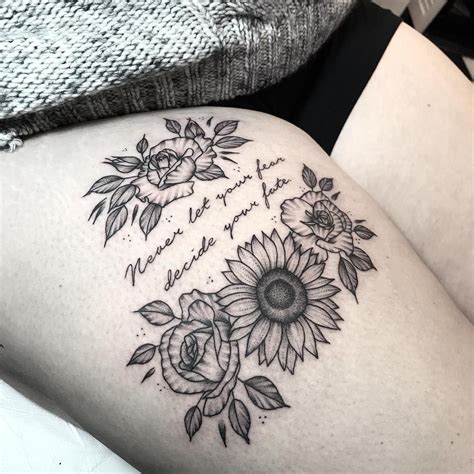 Front Thigh Tattoos: Designs and Ideas for Women