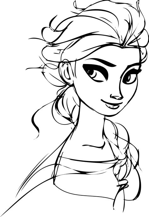 Frozen Elsa Coloring Pages Free Printable Coloring Page