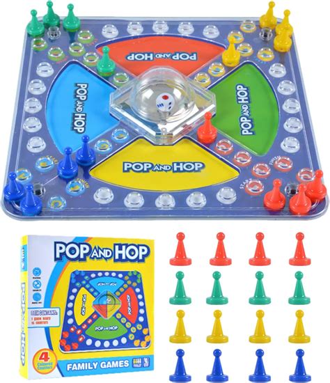 Frustration Board Game Race To Base Pop And Hop Game Classic Board Game Racing And Chasing To Base Game Multiple Players Board Games Family Fun Games 2 4 Players Amazon Co Uk Toys