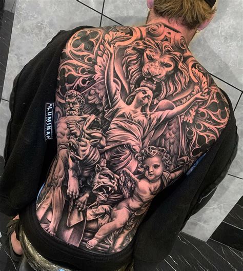 Full Back Tattoos Male