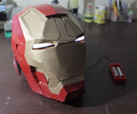 Fully Working Iron Man Helmet Made Out Of Cardboard Shorts Youtube