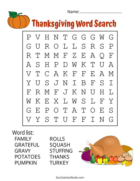 Fun Amp Free Printable Thanksgiving Word Search