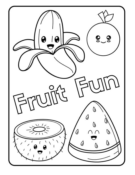 Fun Fruit Coloring Pages Allfreepapercrafts Com