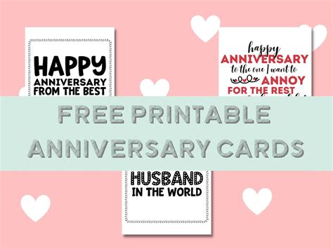 Funny Free Printable Anniversary Cards Print At Home Life Is Sweeter By Design