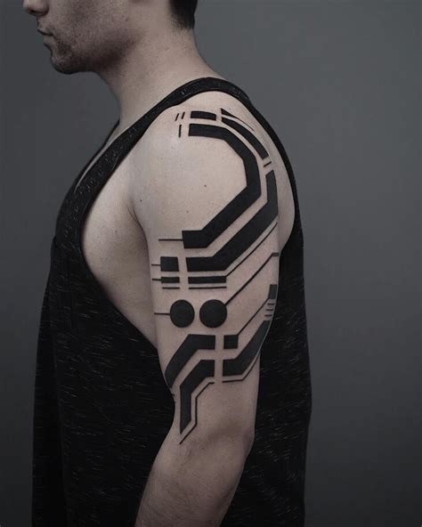 Futuristic Tattoos Of Georgie Williams Pattern Tattoo Tattoo Pattern