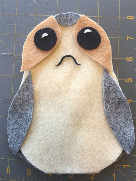 Galactic Glitter The Last Jedi Porg Pouch Tutorial Felt Owl Felt