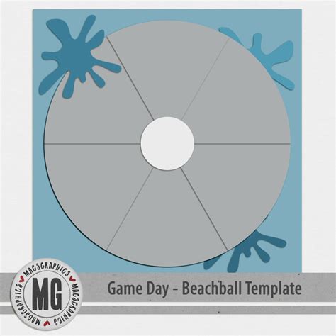 Game Day Beach Ball Template Digital Art