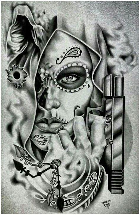 7 Chicano Skull Tattoo Designs for Gangster Style