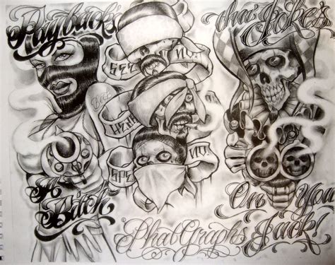 Gangster Neck Tattoo Designs Drawings Drawing Word Searches