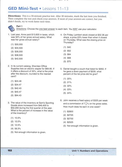 Ged Printable Practice Test 2023