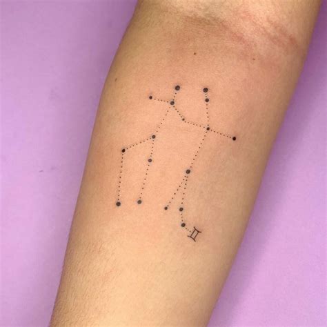 Gemini Constellation Tattoo Designs to Wear the Stars