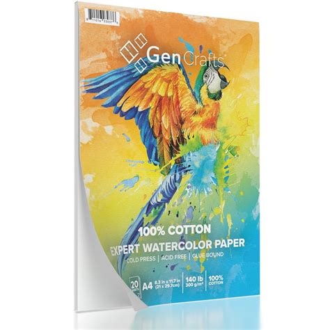 Gencrafts Professional Art Supplies Cold Pressed Watercolor Paper Pad A4 Size 8 3X11 7 Pack Of 2 Walmart Com