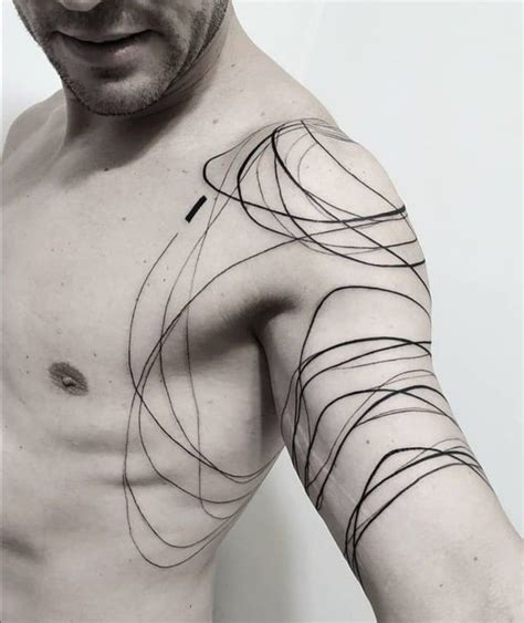 Geometric Line Tattoos By Chaim Machlev Elegantly Flow Across The Human