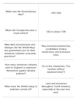 Georgia American Revolution Quizlet Flashcards By School Simplified