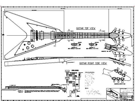 Gibson Flying V Guitar Plans Pdf Guitar Drawings Lonely Star Guitars