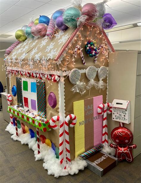 Gingerbread House For Cubicles Office Christmas Decorations Cubicles