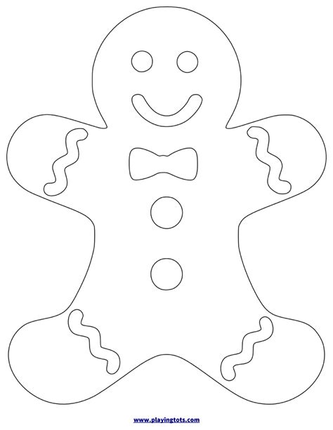 Gingerbread Man Template Printable Free Download